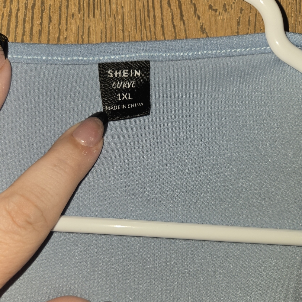 SHEIN Curve Soft Blue Cardigan - Picture 2 of 4